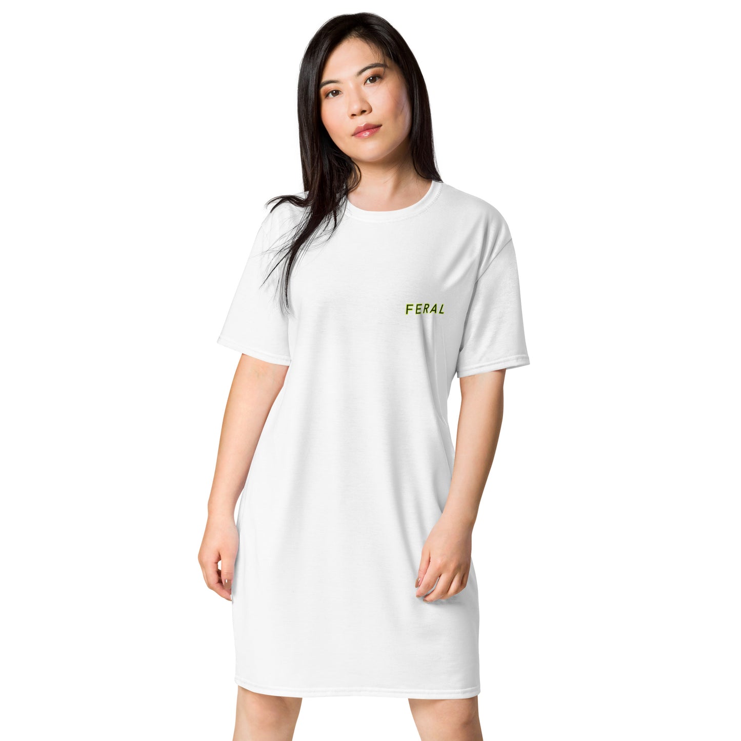 FERAL Lime T-shirt dress