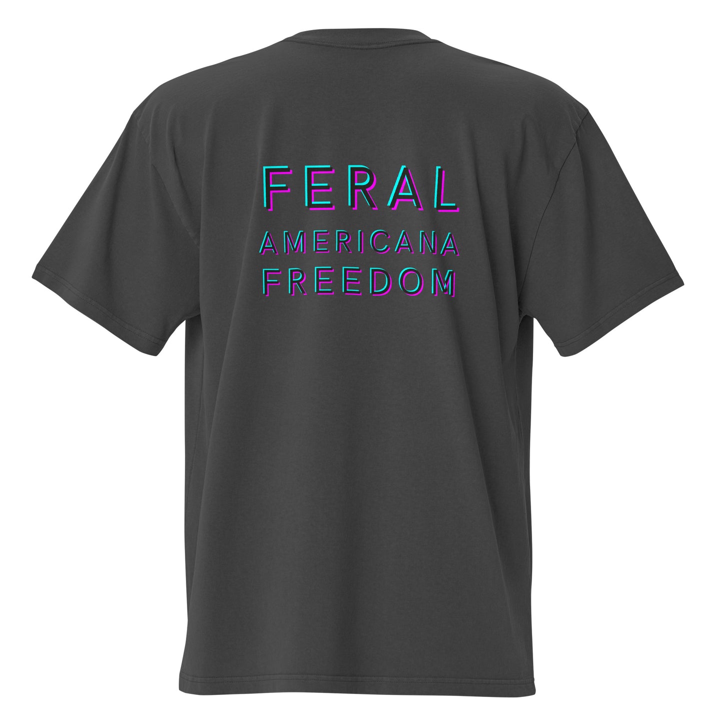 FERAL AF Trippy Oversized faded t-shirt