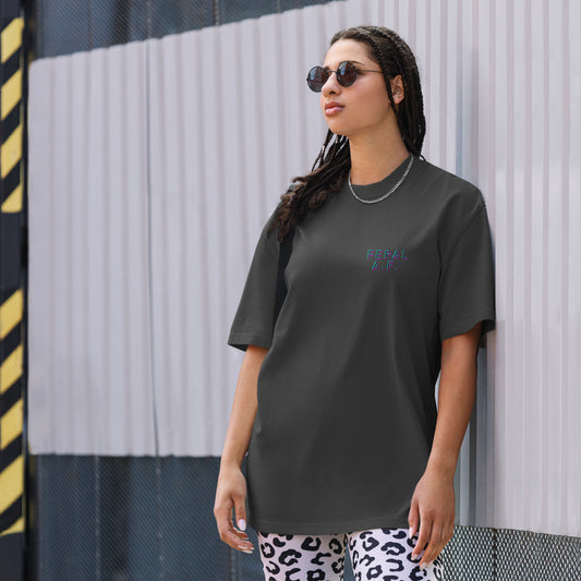 FERAL AF Trippy Oversized faded t-shirt