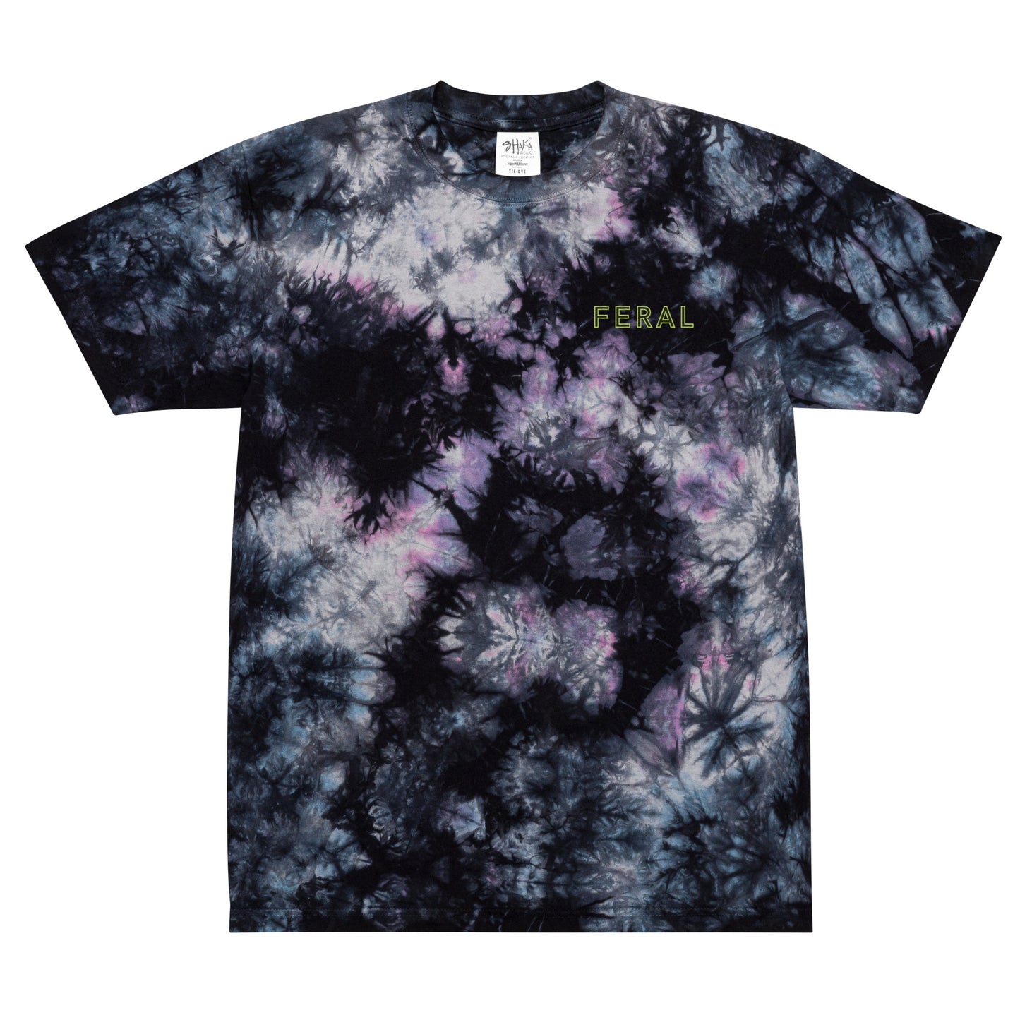 FERAL Lime Oversized tie-dye t-shirt