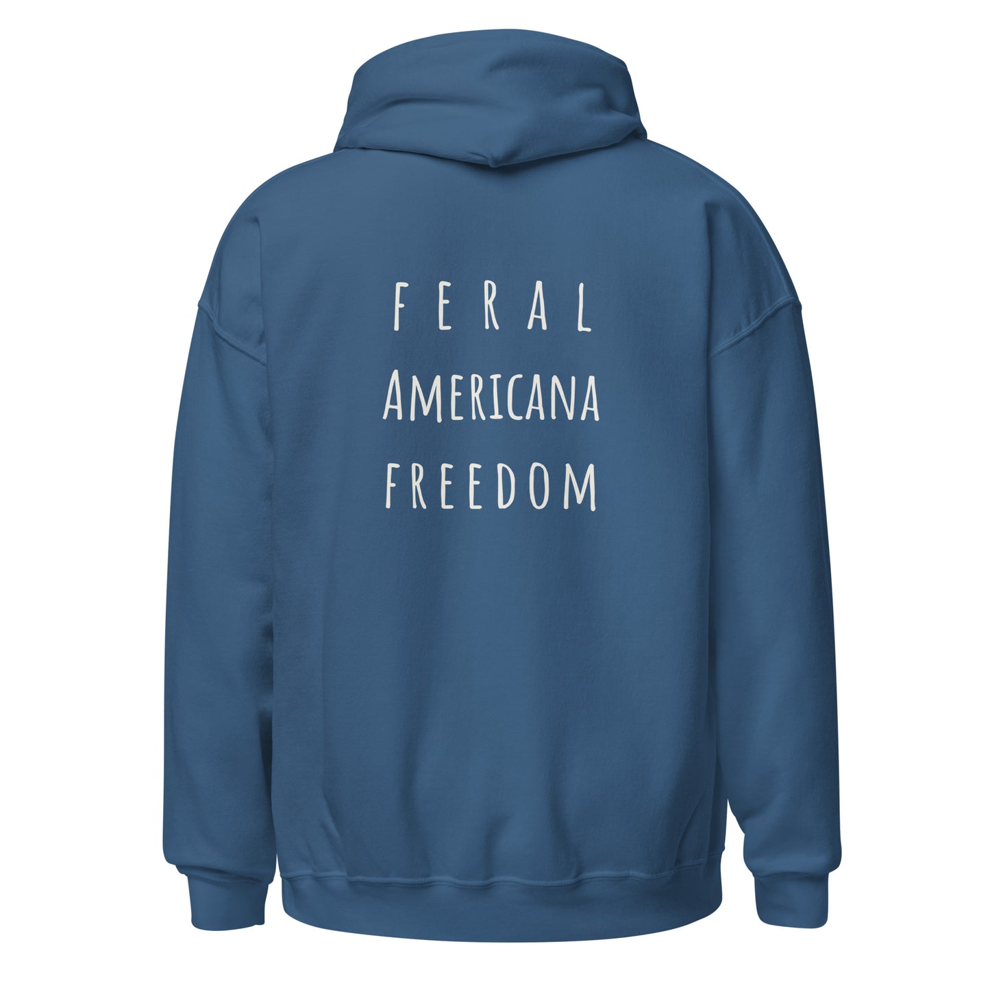 Feral A.F. Floral Blue Hoodie