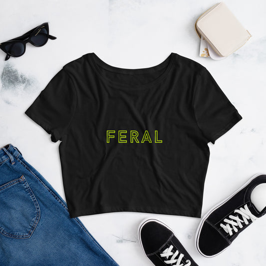 FERAL Lime Crop Tee