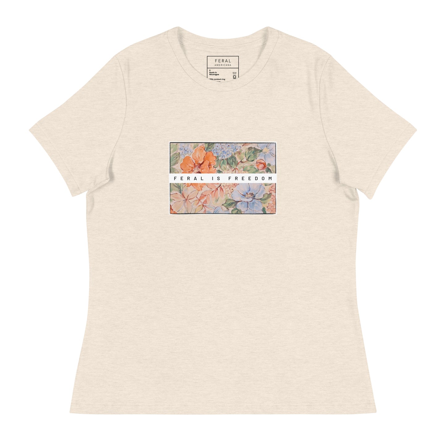 FiF Floral Banner Women's Relaxed T-Shirt