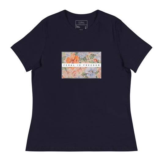 FiF Floral Banner Women's Relaxed T-Shirt